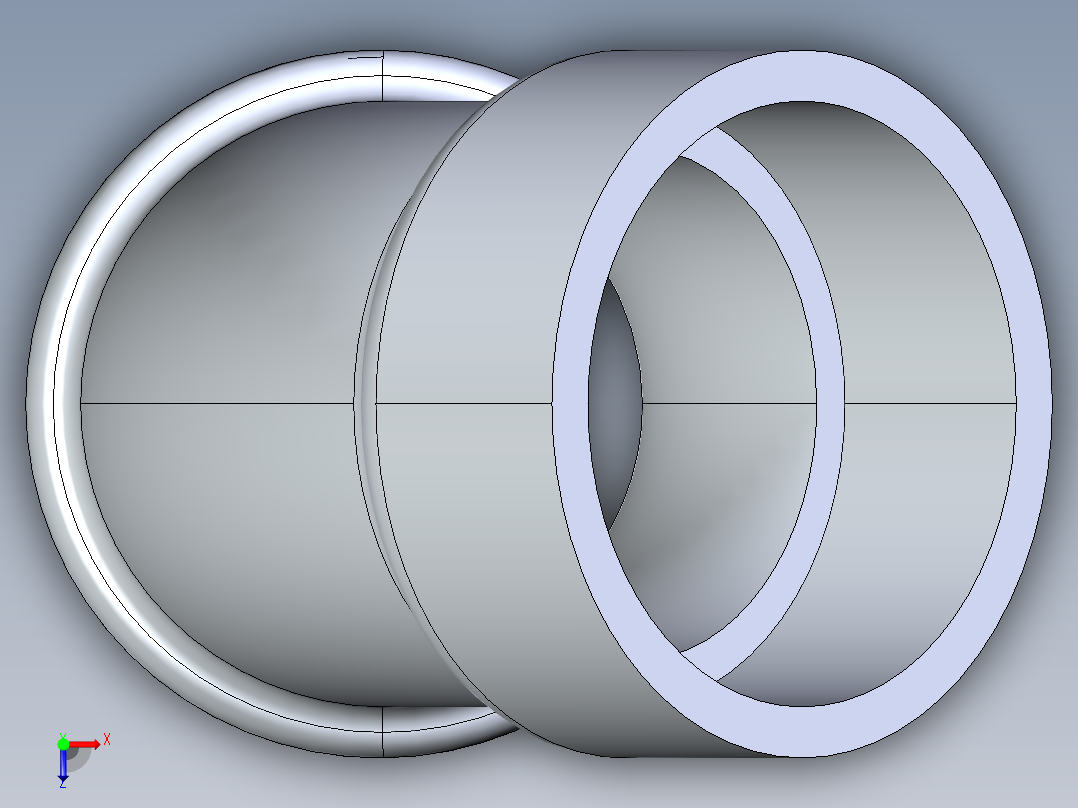 船舶管路系统S4_SeaDrainPLUS_1-8Bend-SxS_37E165001_1-1-2in Sea Drain Plus - 45 Bend - SxS俯视图