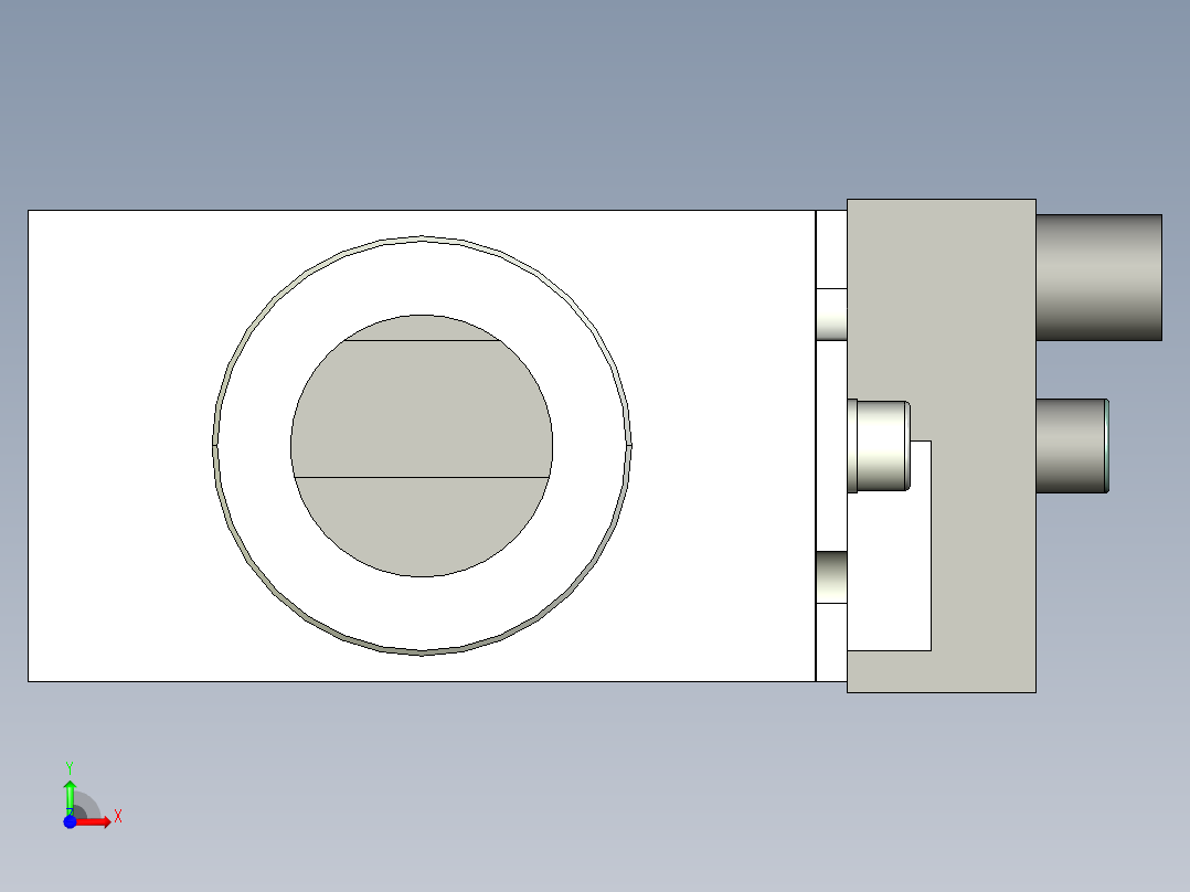 德克斯TUNKERS气缸数模SZK_40x40_A42_T12_TUENKERS前视图