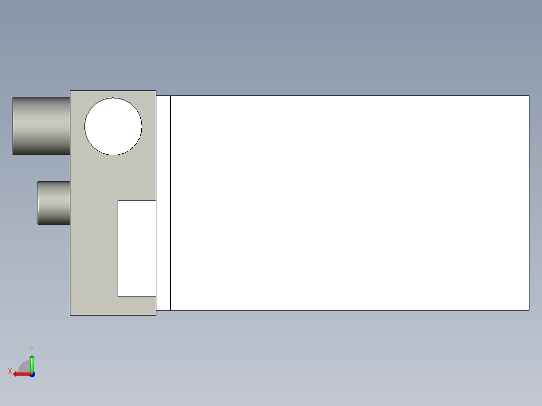 德克斯TUNKERS气缸数模SZK_40x40_A42_T12_TUENKERS后视图