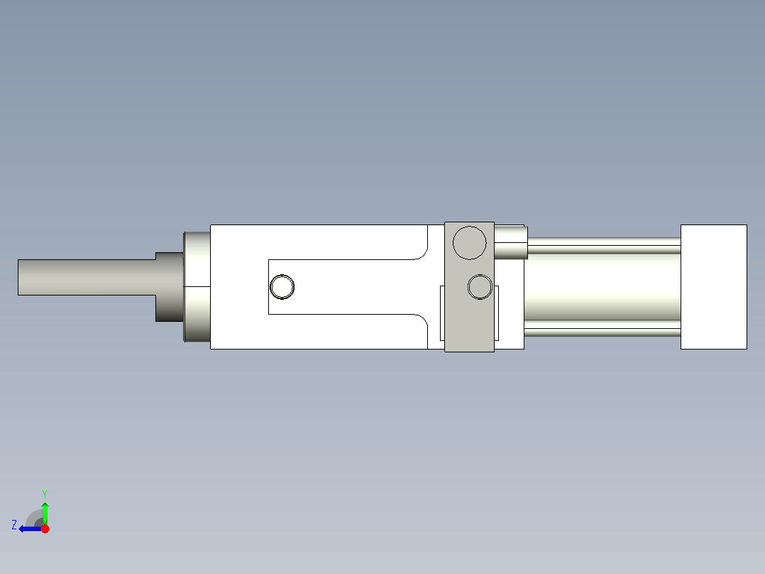 德克斯TUNKERS气缸数模SZK_40x40_A42_T12_TUENKERS右视图