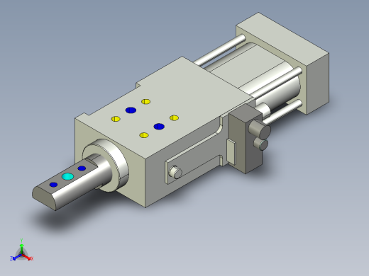 德克斯TUNKERS气缸数模SZK_40x40_A42_T12_TUENKERS正等轴测缩略图