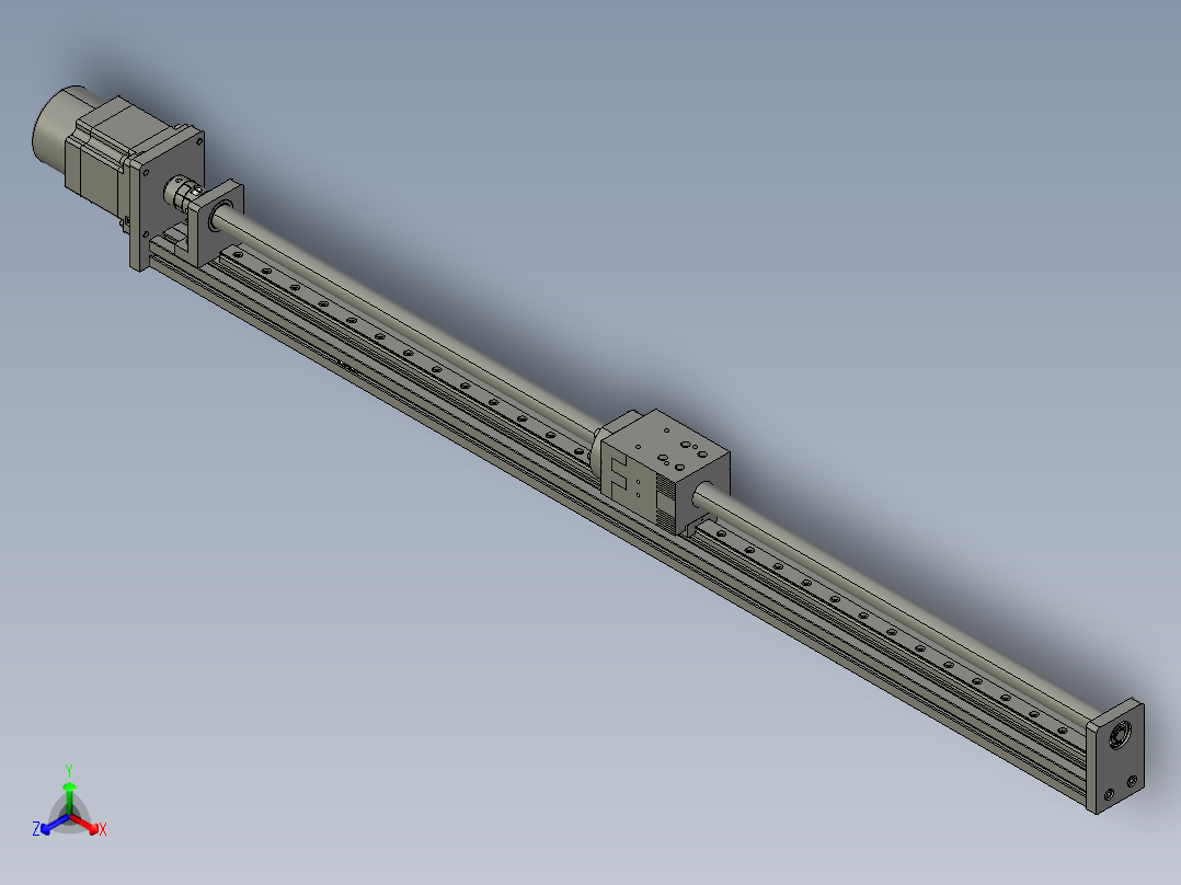 模组FSK40-L10C7-BC-B57-700行程（B57刹车电机）正等轴测图