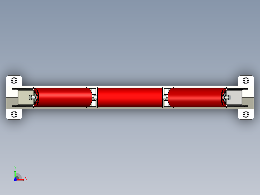 DTII(A)型带式输送机35°槽型托辊 65C214前视图