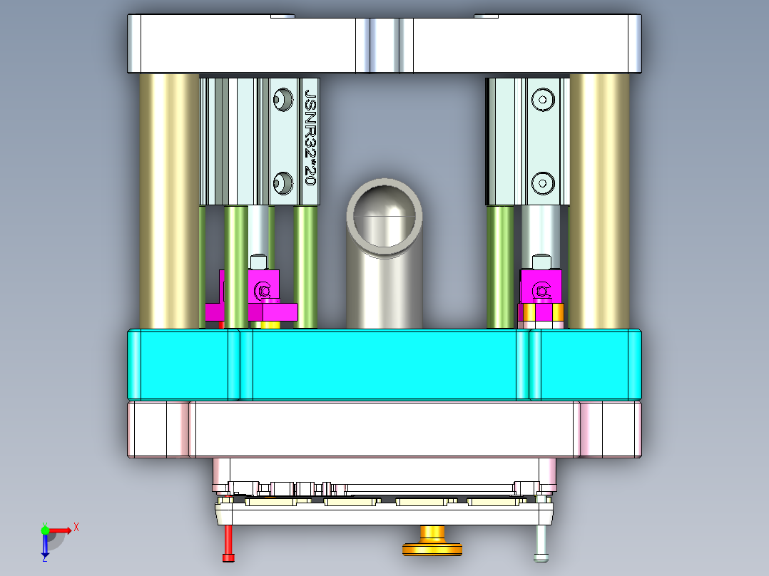 R4-笔记本CNC工装夹具三维模型CNC6-1209俯视图