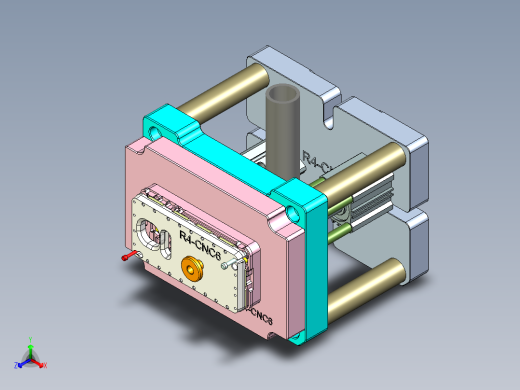 R4-笔记本CNC工装夹具三维模型CNC6-1209正等轴测缩略图
