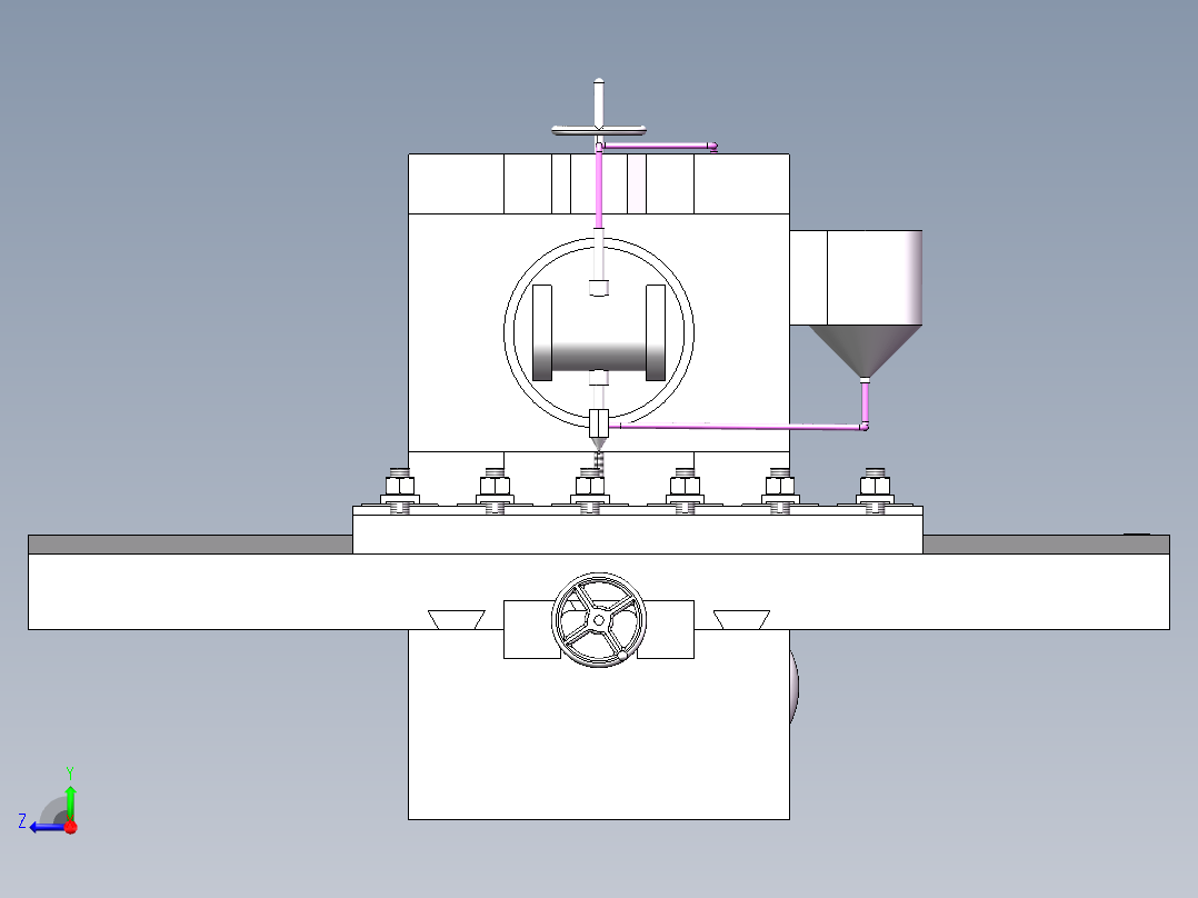 硬质合金刀片非对称刃口钝化装置的设计-上传右视图