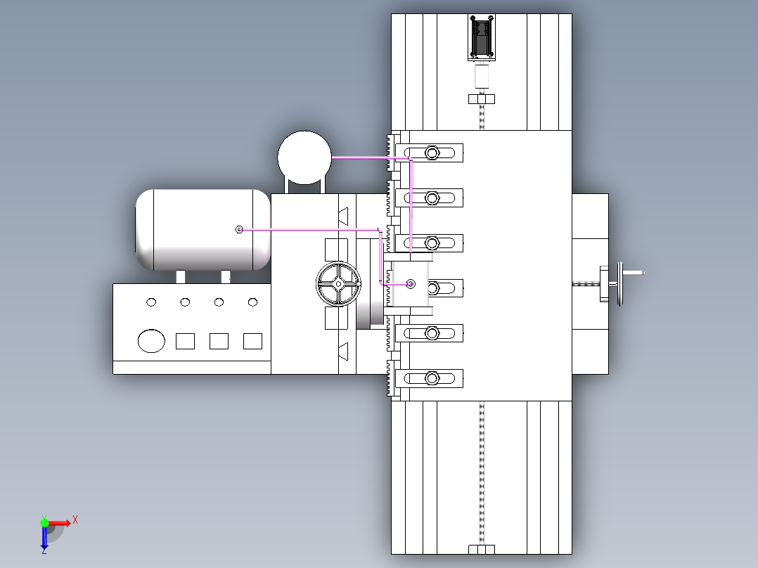 硬质合金刀片非对称刃口钝化装置的设计-上传俯视图