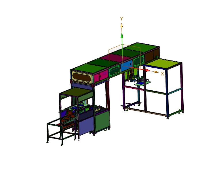 屏幕生产装配用跨线输送流水线