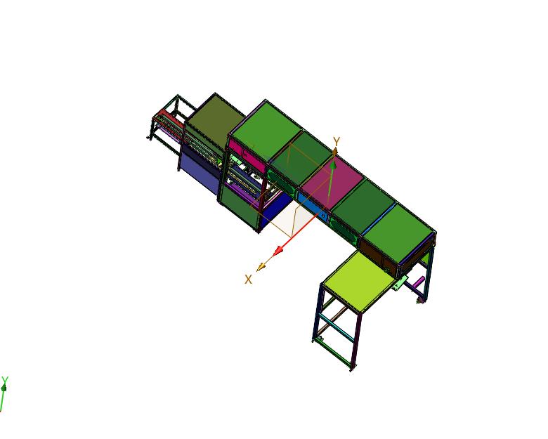 屏幕生产装配用跨线输送流水线