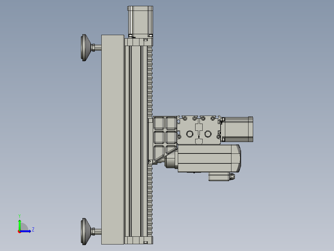 铣床、四轴数控铣床左视图