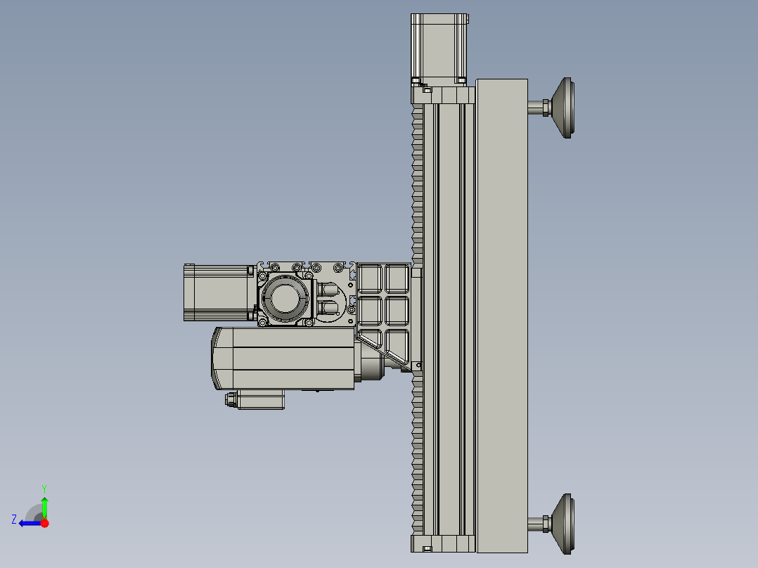 铣床、四轴数控铣床右视图