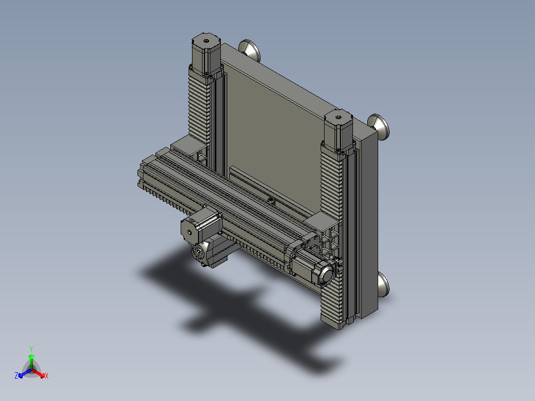 铣床、四轴数控铣床正等轴测图