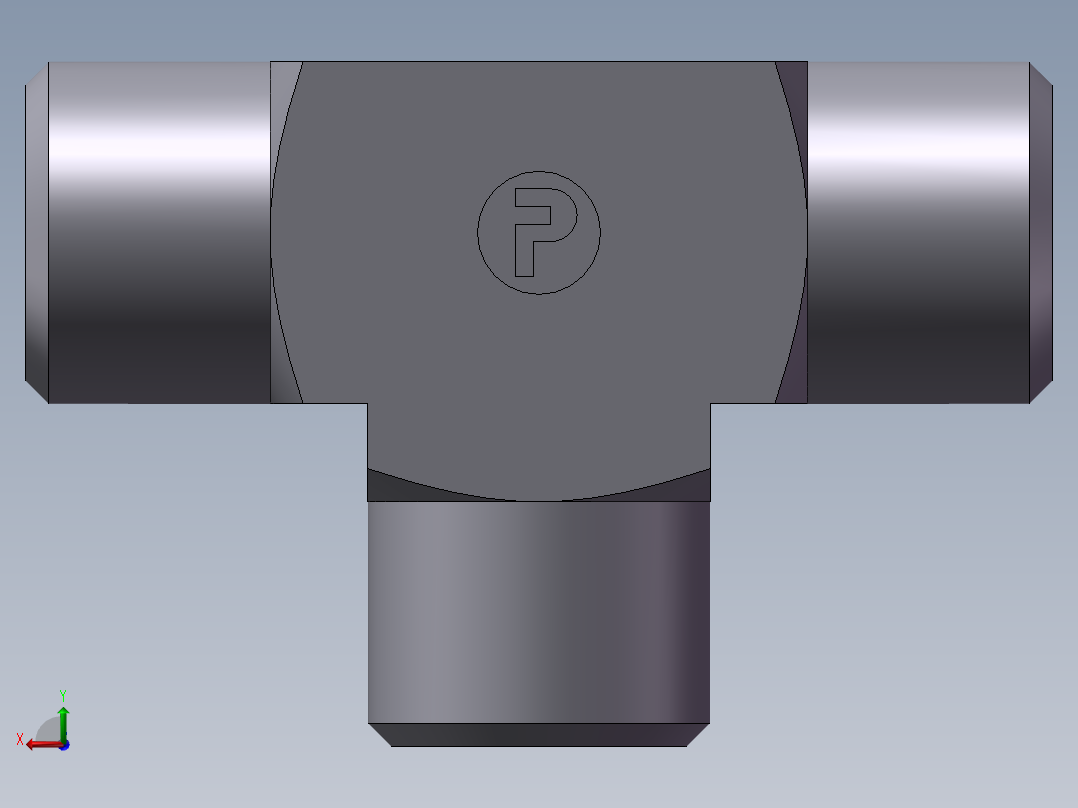 AC+AD 三通接头 T、AC-14后视图