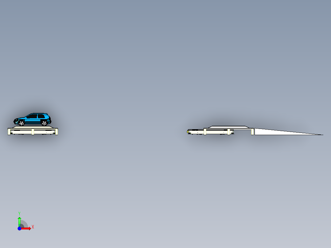 AGV搬运的自动泊车模拟前视图