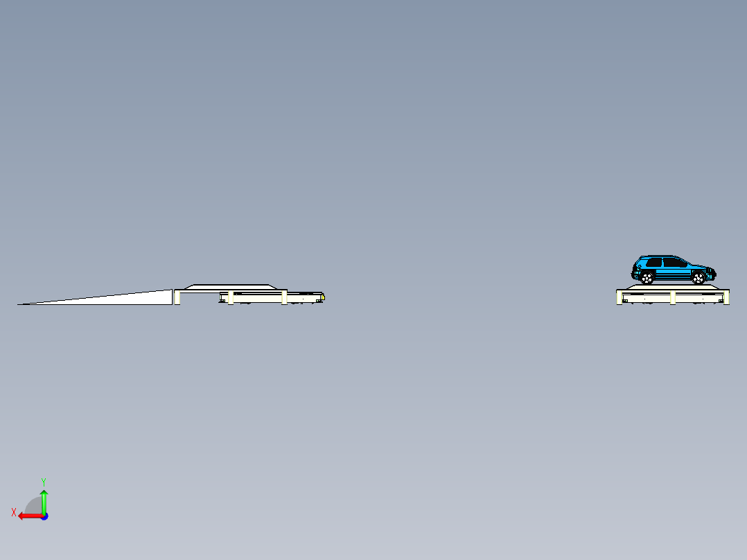 AGV搬运的自动泊车模拟后视图