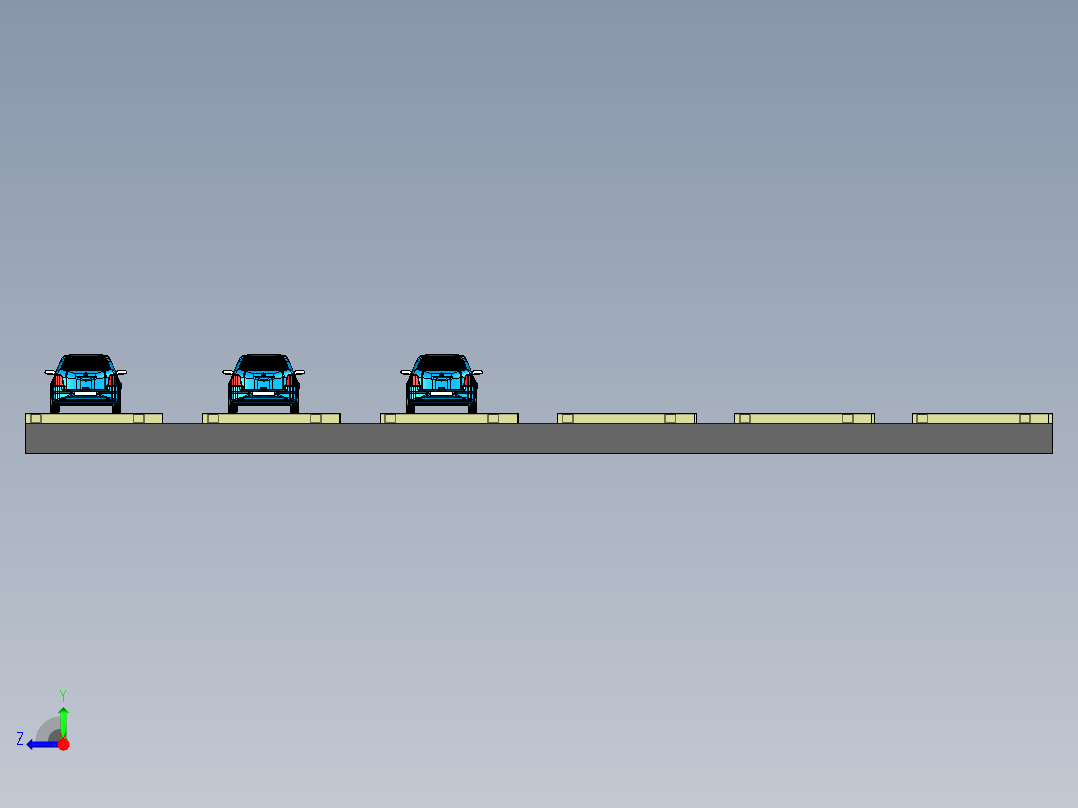 AGV搬运的自动泊车模拟右视图