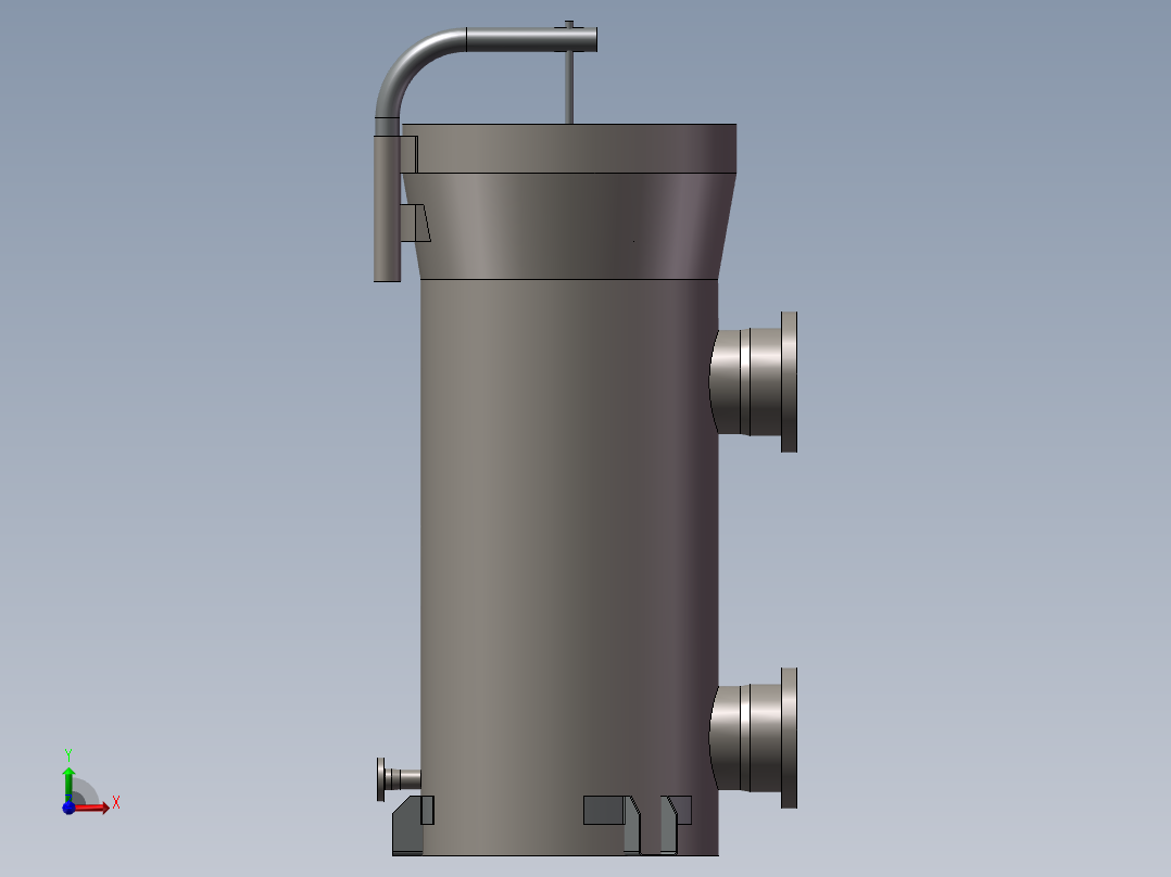 压力容积、过滤蒸发器前视图