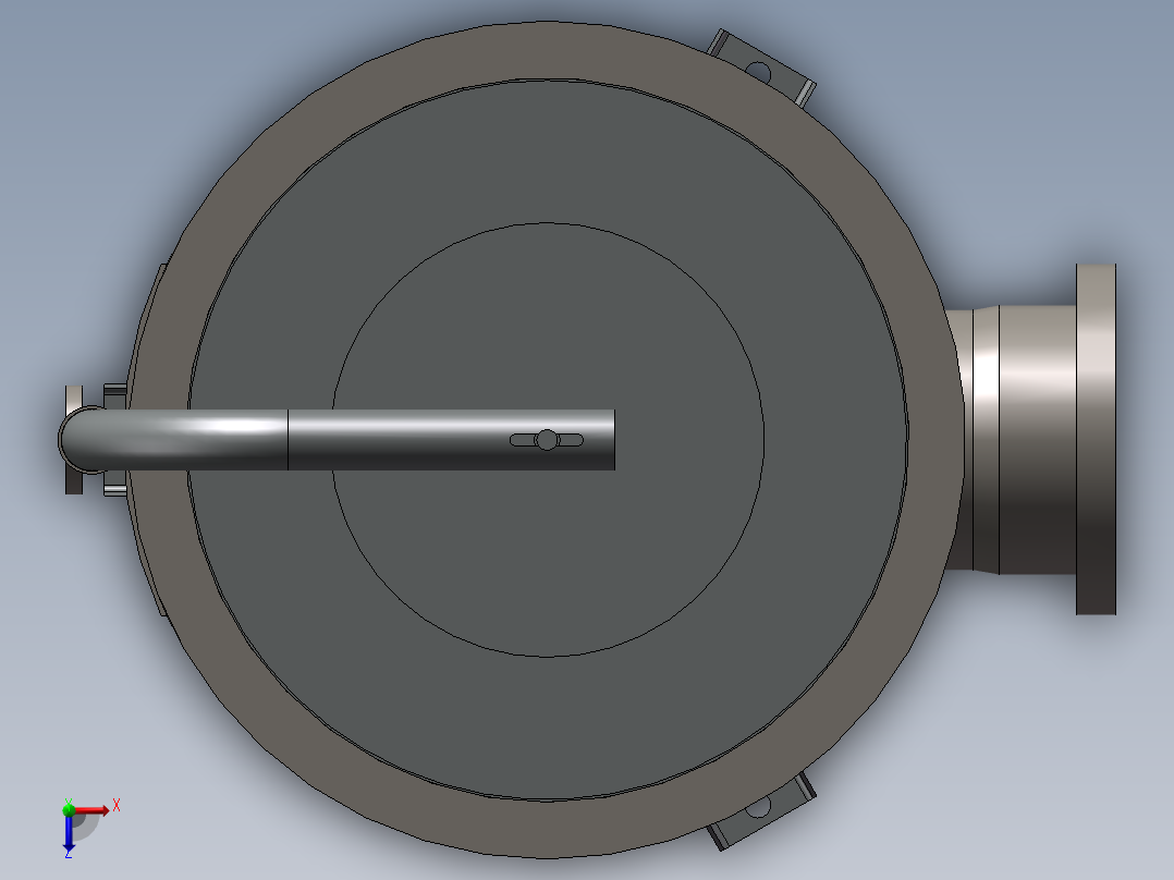 压力容积、过滤蒸发器俯视图