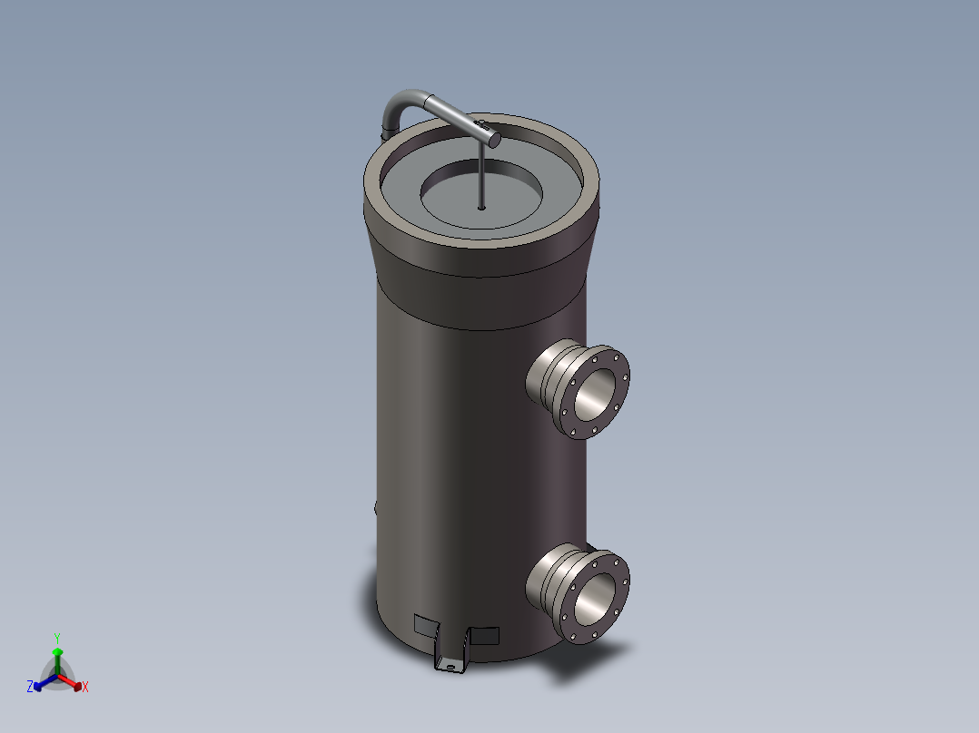 压力容积、过滤蒸发器正等轴测图