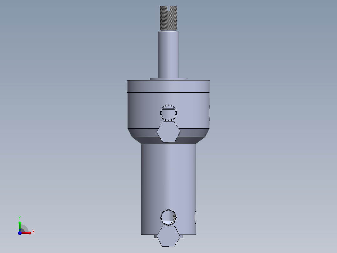 焊接类型 液压缸 25x12x10 mm前视图