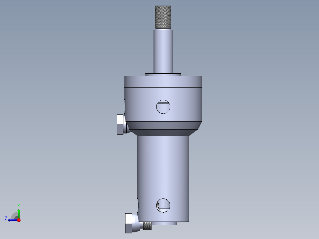 焊接类型 液压缸 25x12x10 mm右视图