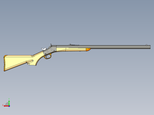 手枪左轮冲锋枪老式狙击步枪设计3D图纸remington-1867 STP后视缩略图