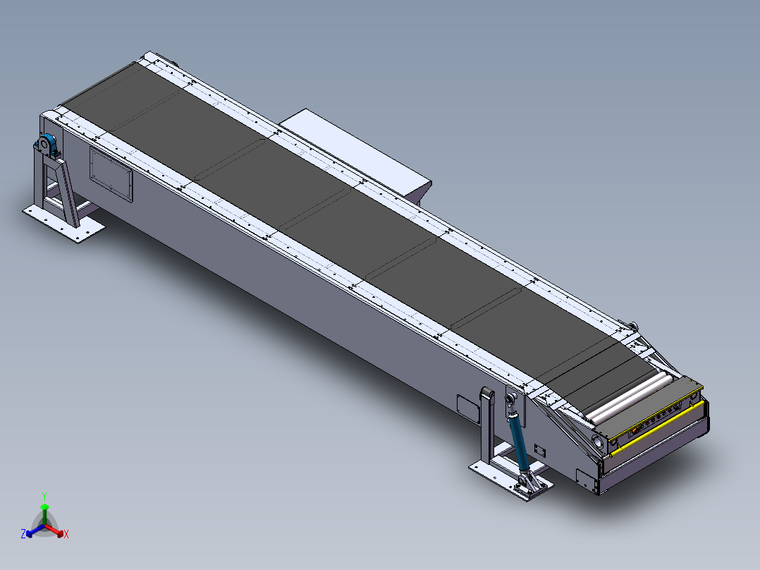 三段伸缩式带式输送机的三维设计正等轴测图