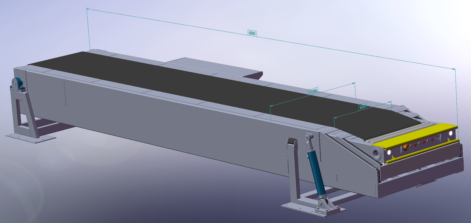 三段伸缩式带式输送机的三维设计