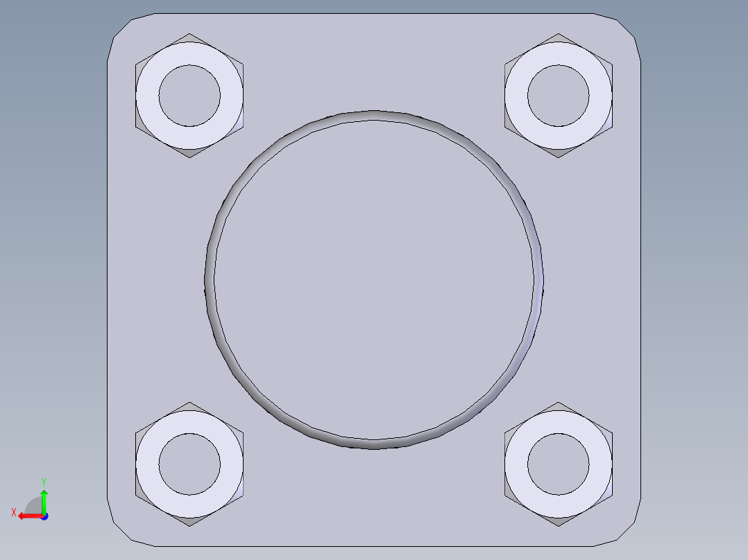 气缸 Ø40x100后视图