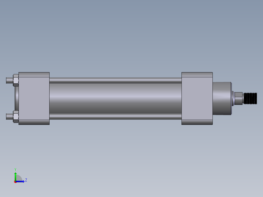 气缸 Ø40x100左视图