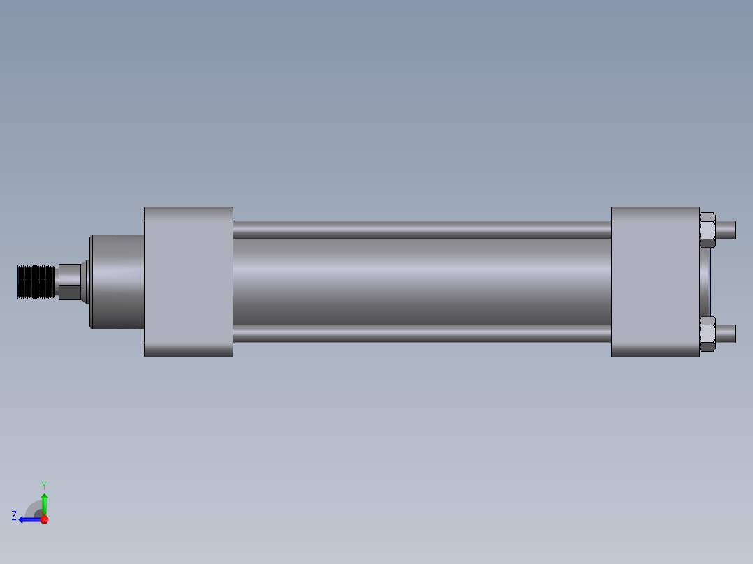 气缸 Ø40x100右视图
