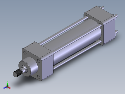 气缸 Ø40x100正等轴测缩略图