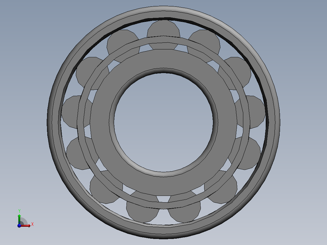 轴承N204 ECP SKF前视图