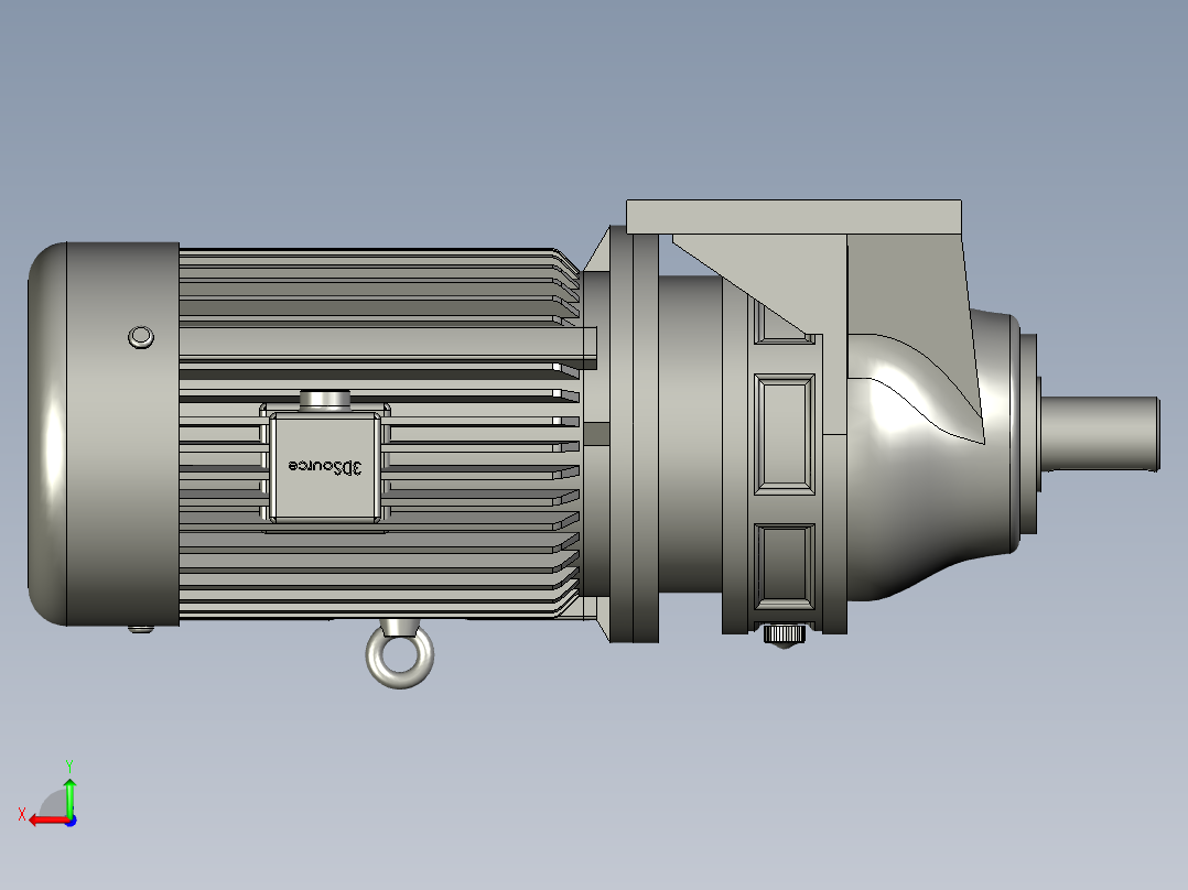 BB2摆线针轮减速机配4kw电机15-11-2872391011后视图