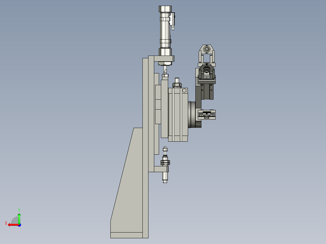 螺母翻转机构组件后视图