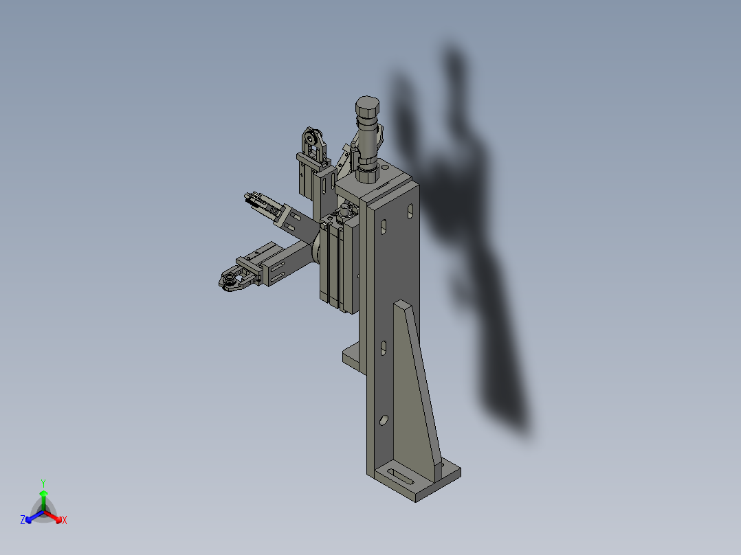 螺母翻转机构组件正等轴测图