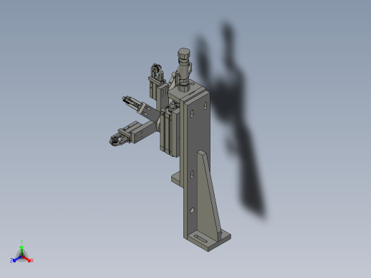 螺母翻转机构组件正等轴测缩略图