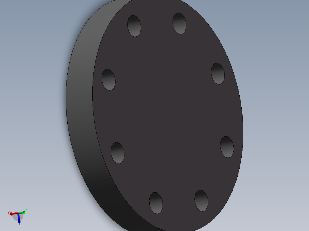 FLANGE-BLIND_DN65_PN10_U-PVC主视图