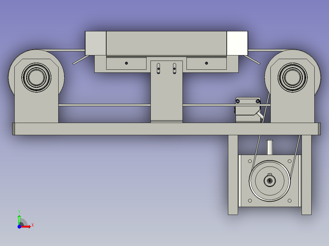 切换皮带组件前视图