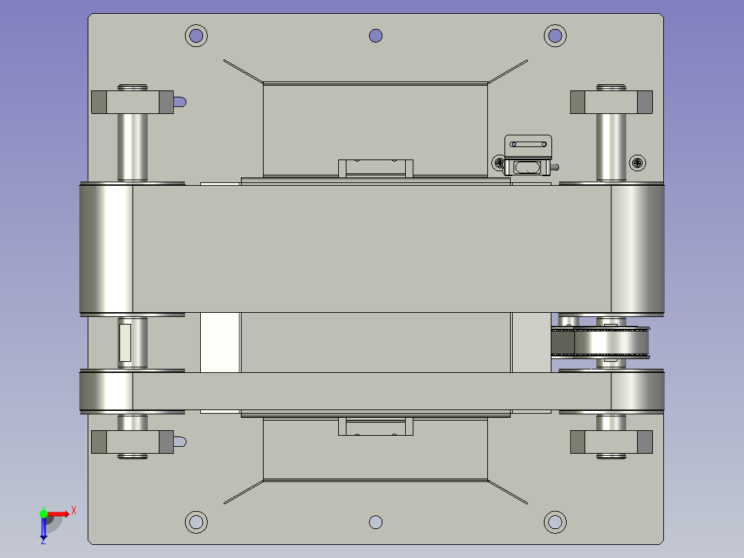 切换皮带组件俯视图