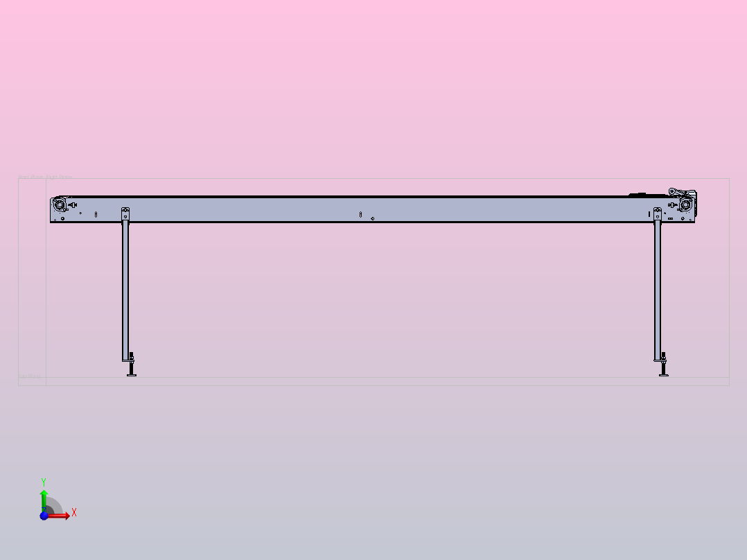 皮带输送机前视图
