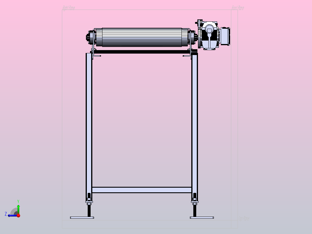 皮带输送机右视图