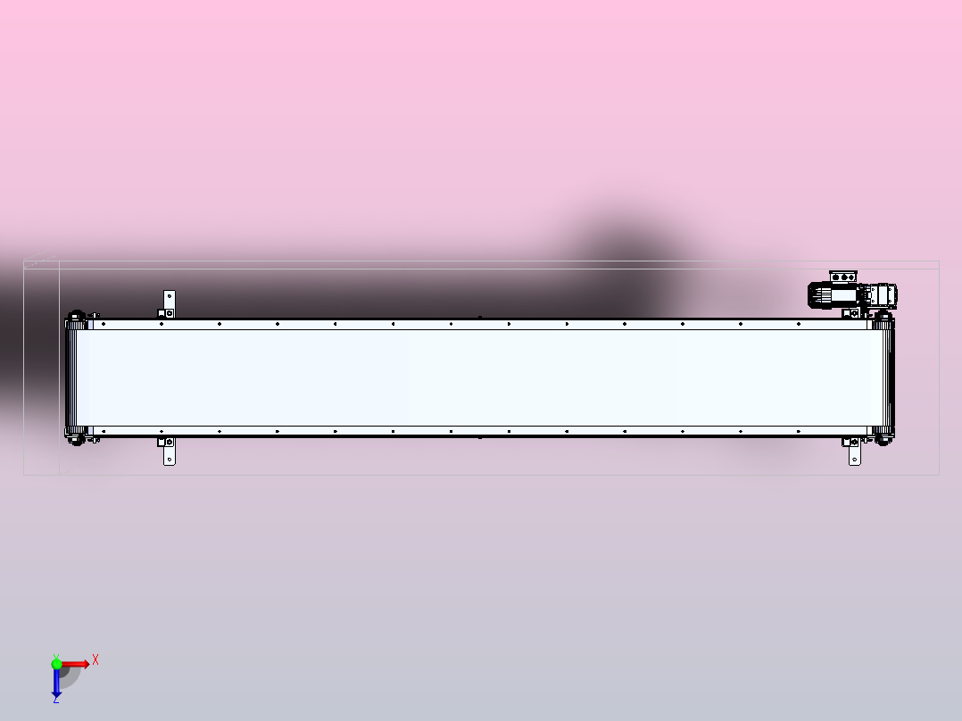 皮带输送机俯视图