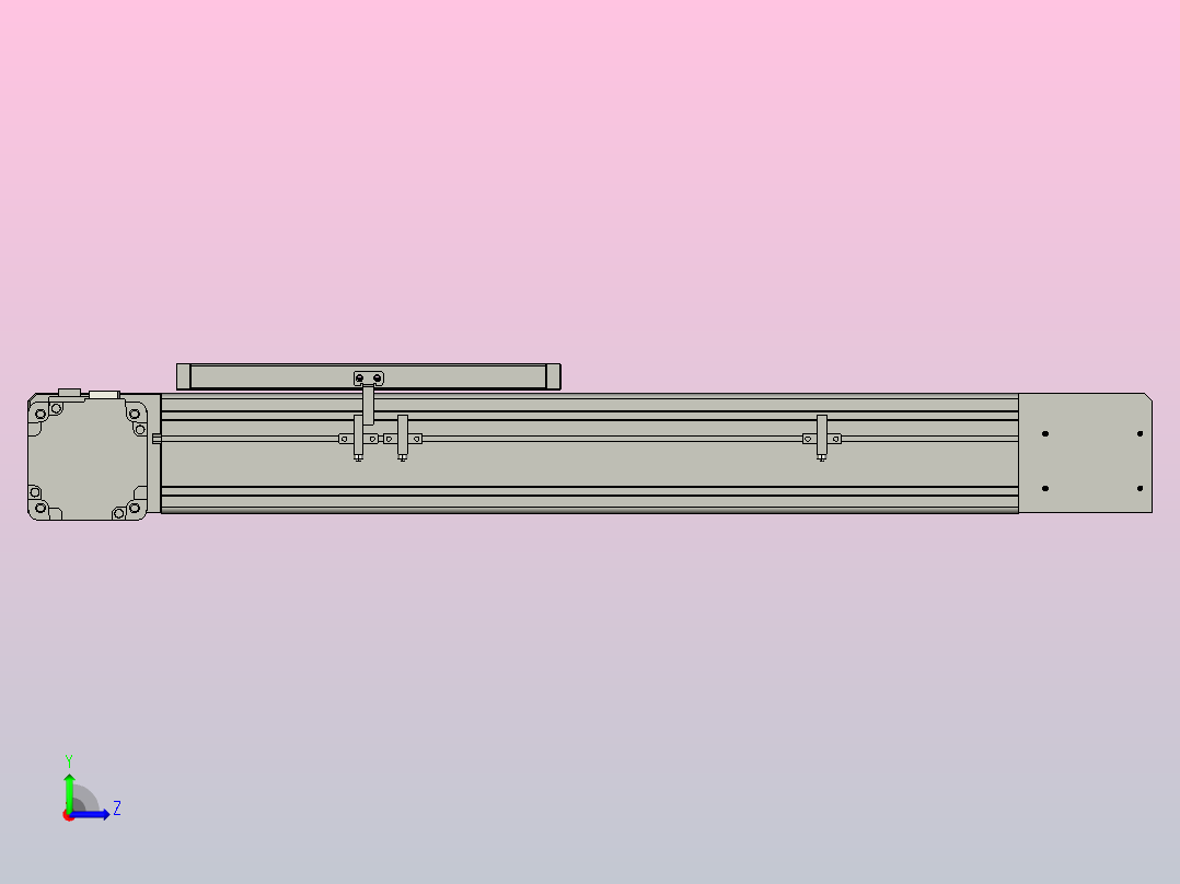 65型400W 80型750W伺服 欧规同步带直线模组滑台ET80-D01-M75-300左视图