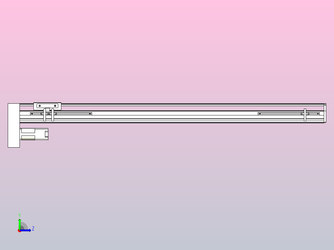 MTH10标准螺杆滑台[MTH10-L#-800-BM-P10-C3]左视图