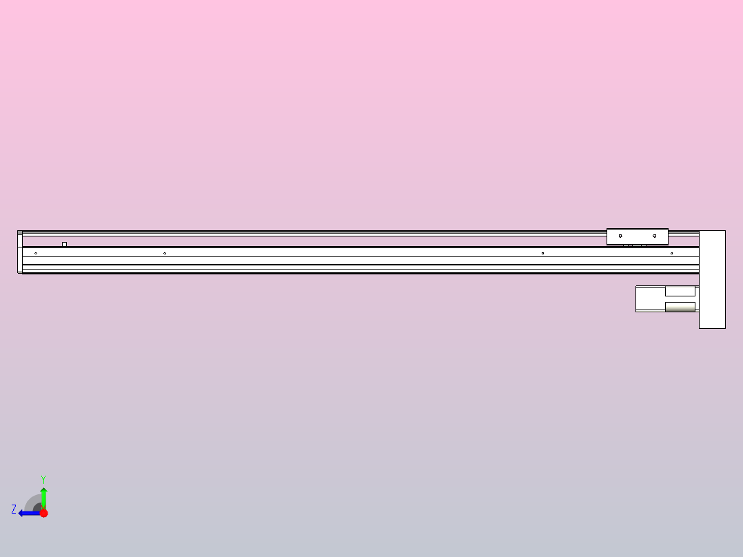 MTH10标准螺杆滑台[MTH10-L#-800-BM-P10-C3]右视图