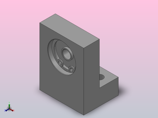 L型轴承座组件_BLC-625-2Z-25-A正等轴测缩略图
