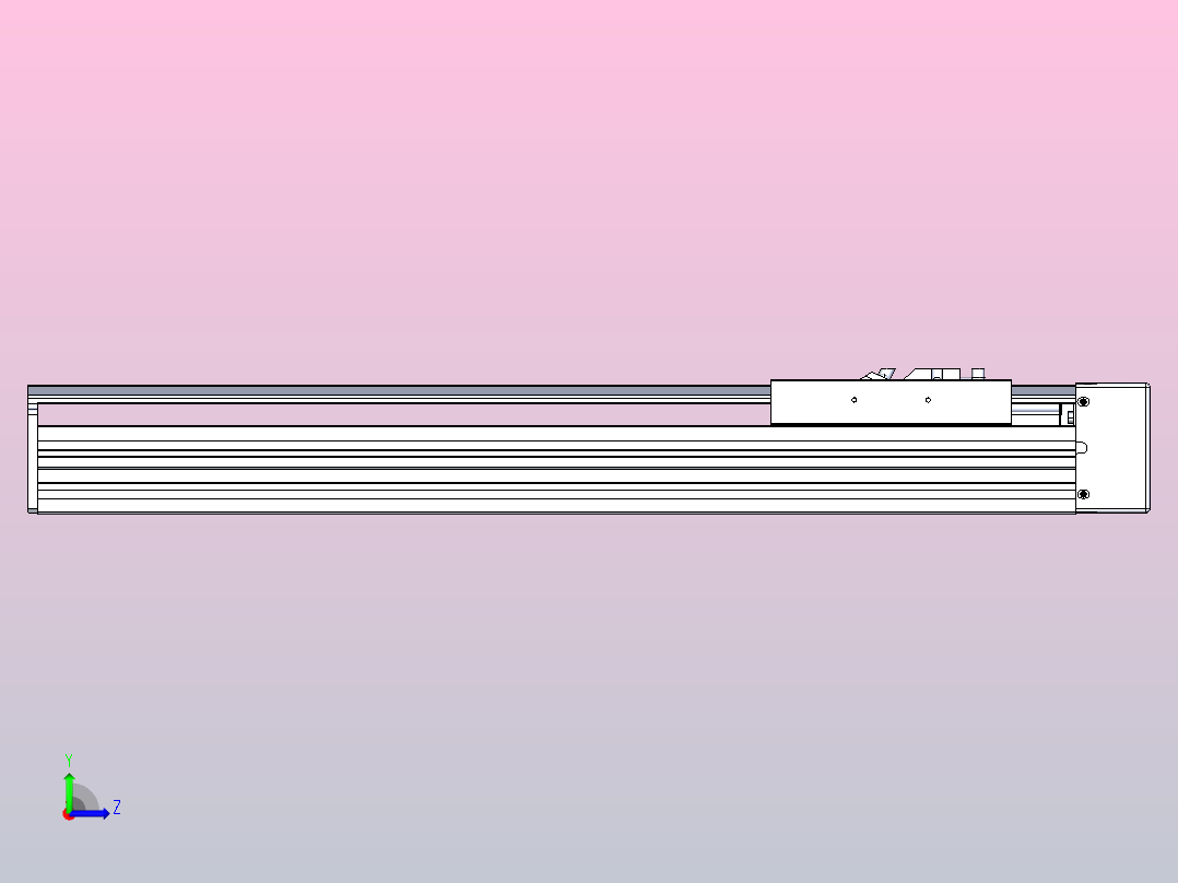 日规模组半封闭丝杆TPA-HNR-120D-1610C-L350-MR-C-P40-N3左视图