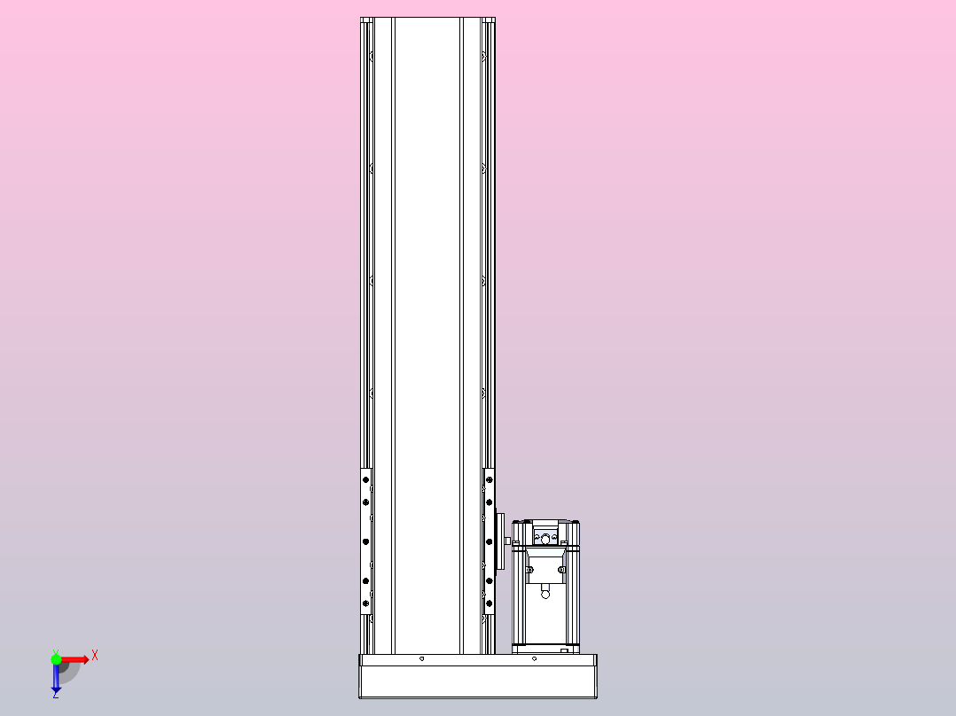 日规模组半封闭丝杆TPA-HNR-120D-1610C-L350-MR-C-P40-N3俯视图