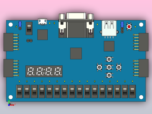 Xilinx Artix-7 FPGA训练板前视缩略图